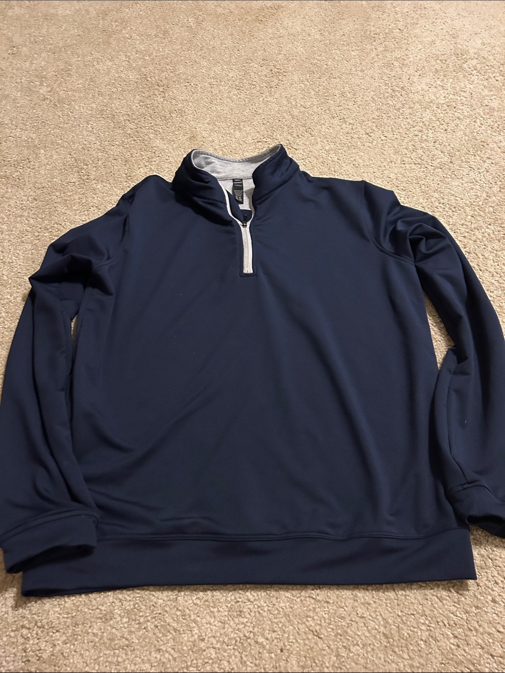 Men's Navy Quarter-Zip Performance Pullover
